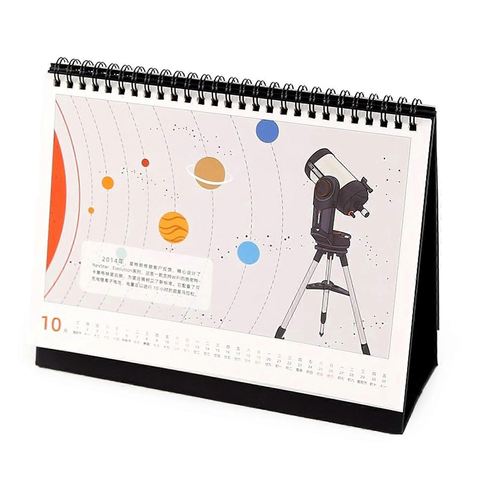 New Year Astronomy Calendar with Comprehensive Celestials Knowledge With Stunning Star Illustrations For Office And Home Multicolor