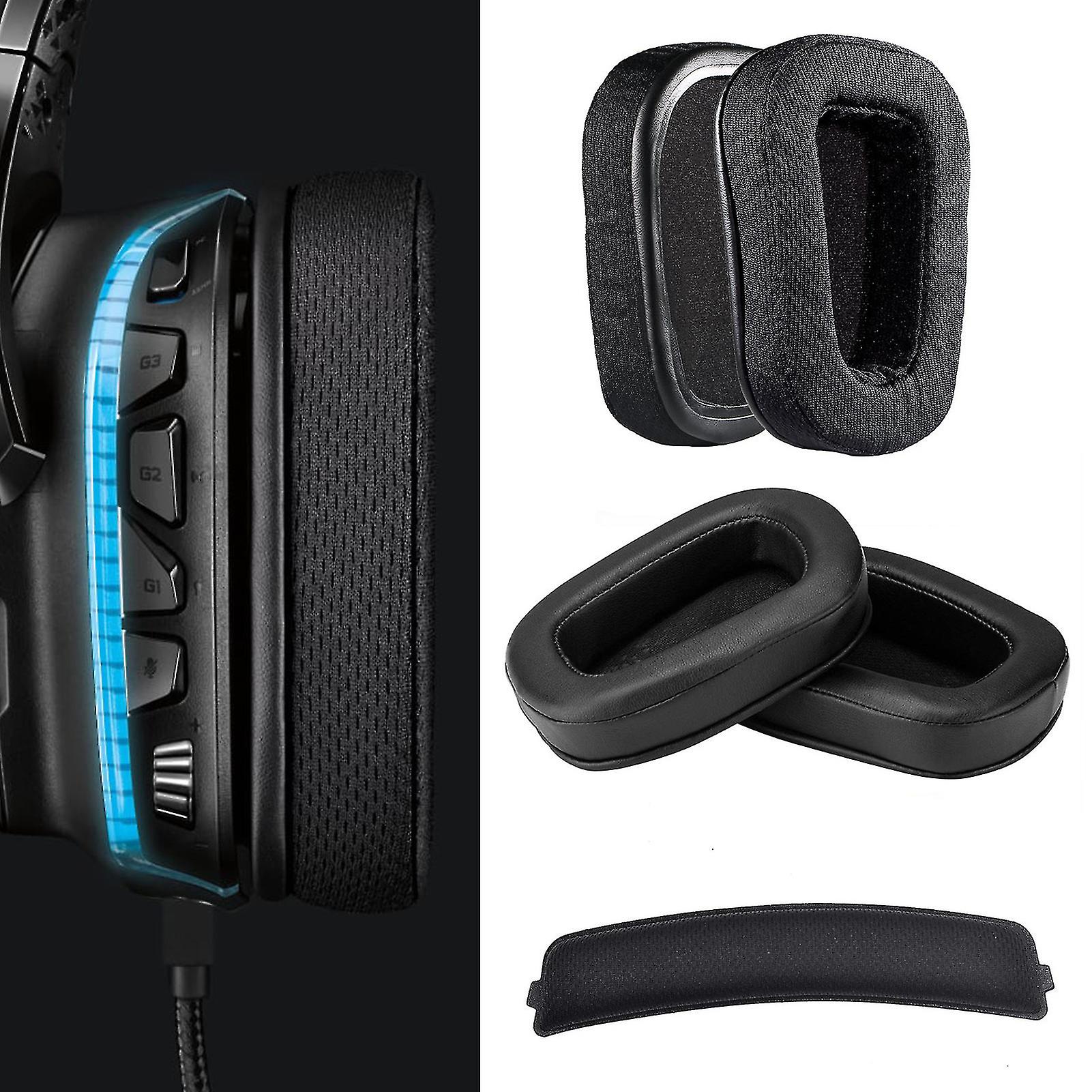 ロジクールG633 G933用1ペアイヤーパッドソフト通気性ヘッドフォンイヤーマフ交換アクセサリー
