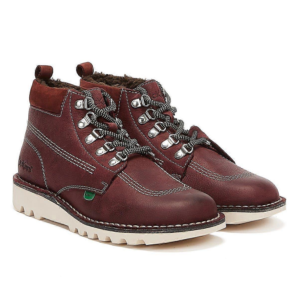 Kickers Hi Winterised Mens Burgundy Boots