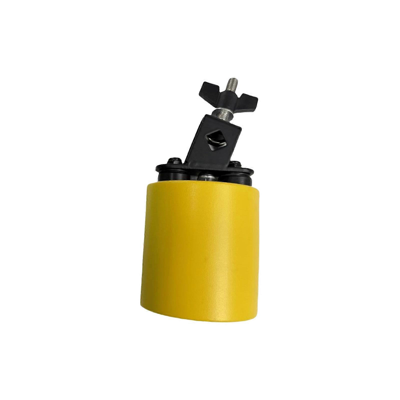 Ergonomic Handle Metal Cowbell with Clear Vibrating Tones Portables Performances Tool for Professional Or Home Use  Yellow