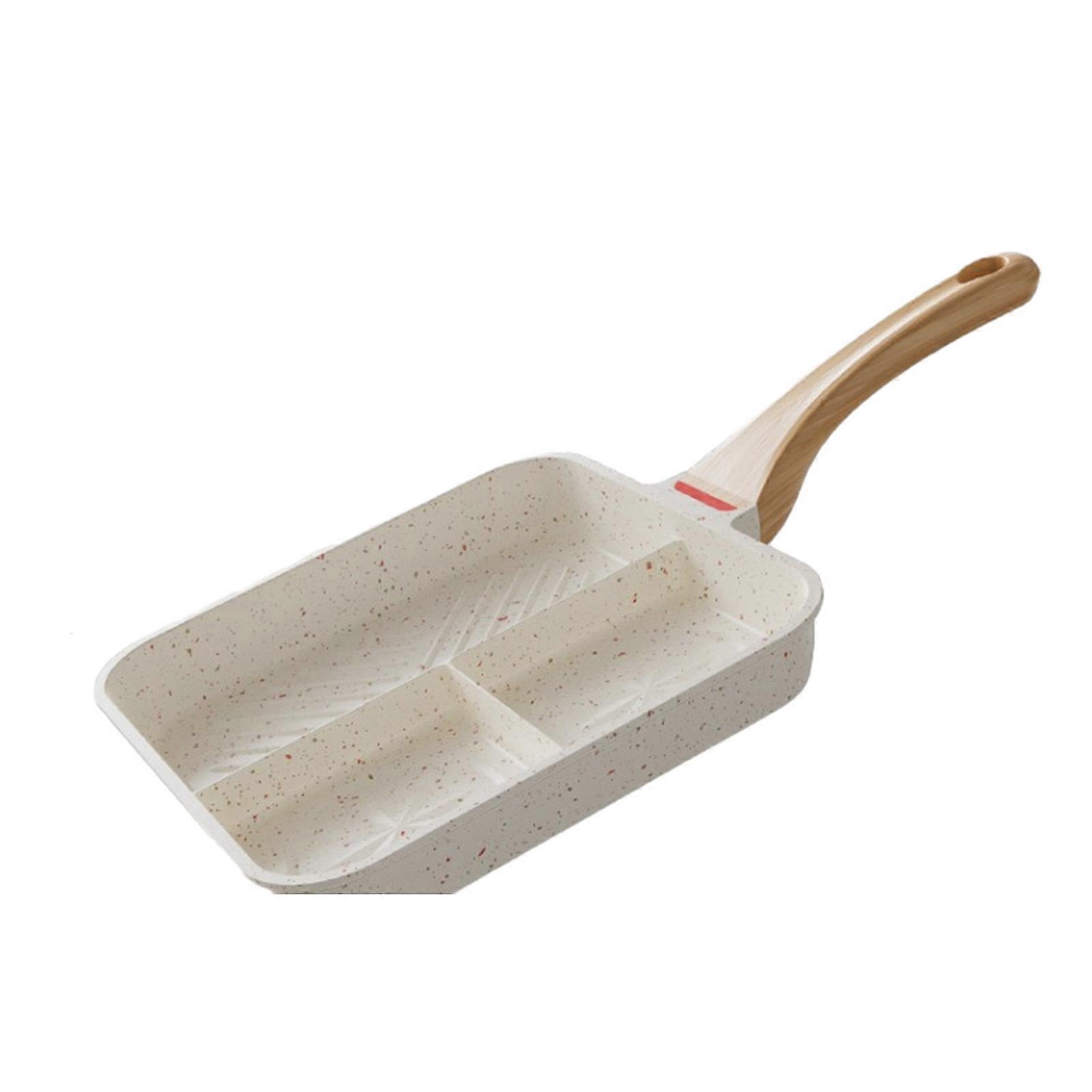 3 in 1 Steak Breakfast Pots Nonstick Divided Grill Eggs Omelets Skillets Cooking Frying Pan for Stove Multipurpose Tool Multicolor