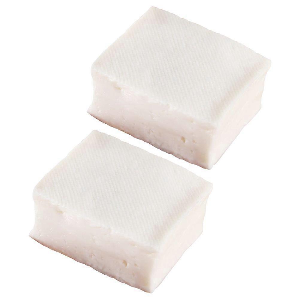 2Pcs Simulation Tofu Adornment Bean Curd Block Model Food Store Tofu Shape Display Prop