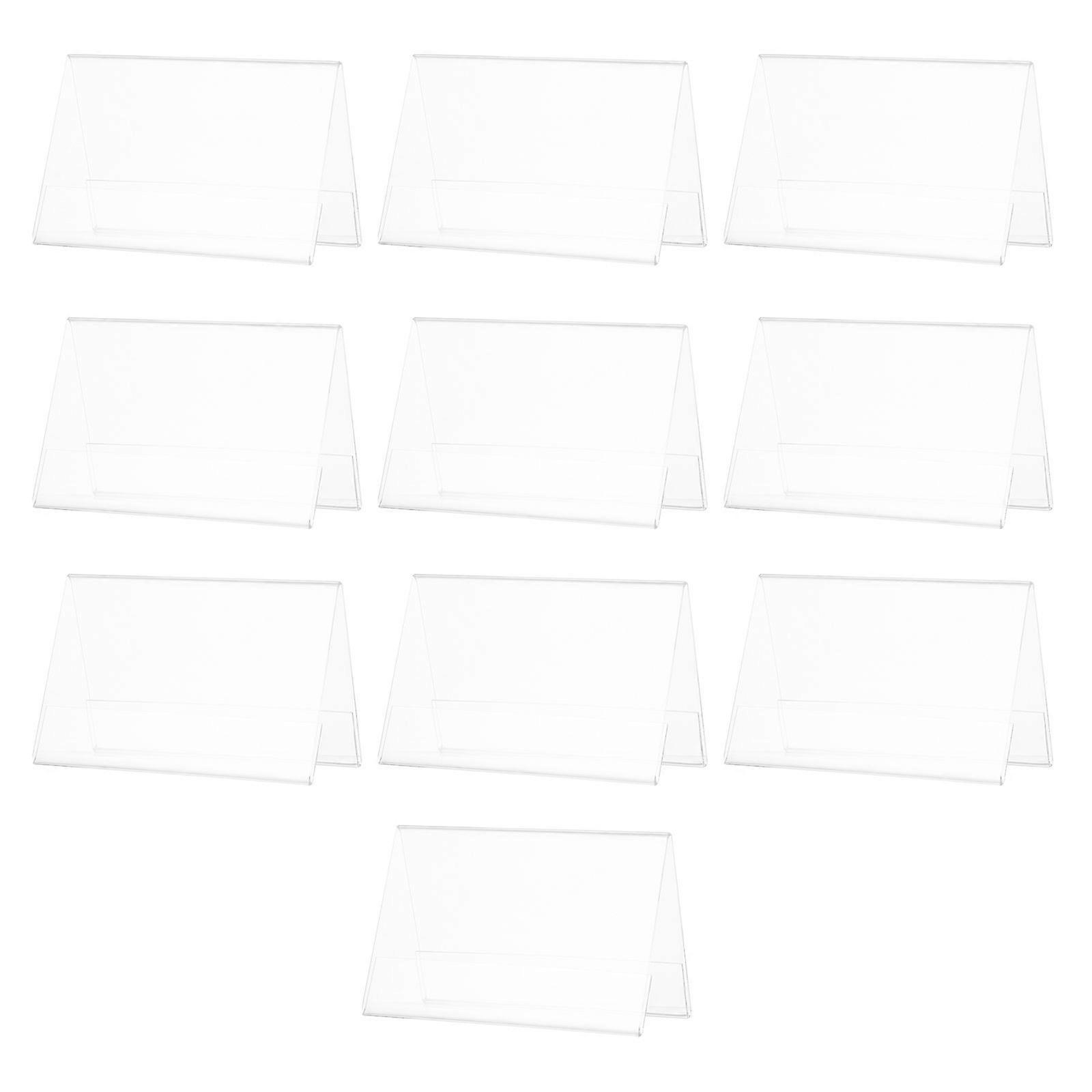 10pcs Acrylic Name Plate Name Display Plate Conference Guest Name Display Stand