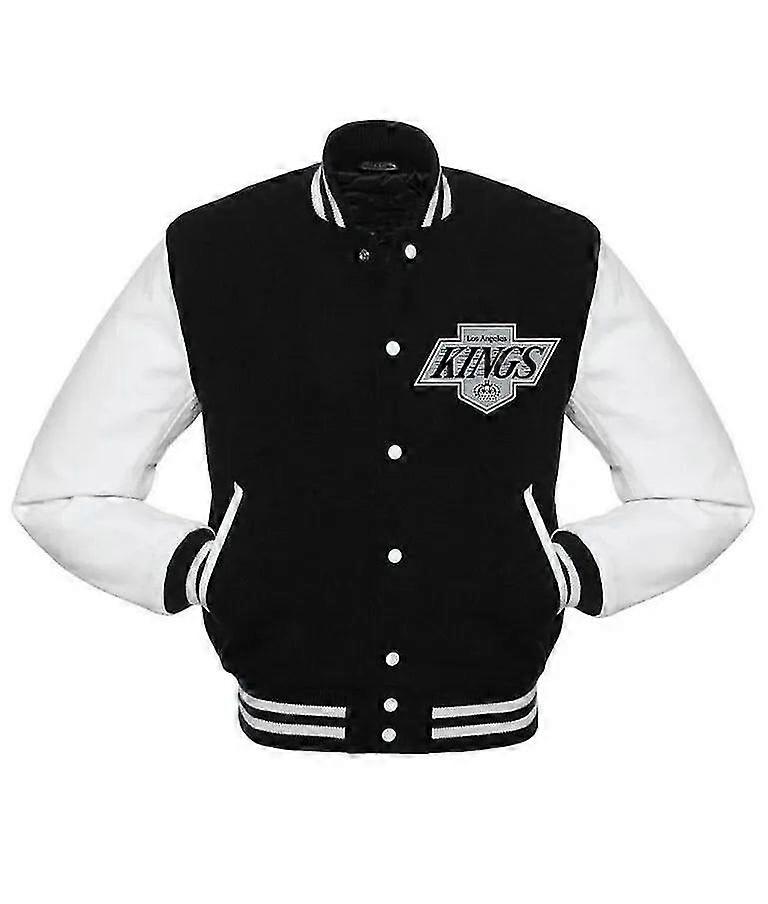 Varsity Wool  With Leather Sleeves Jacket-011