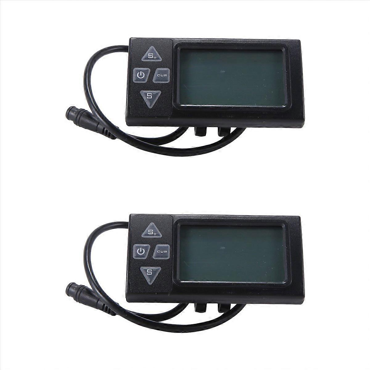 2X S861 Elektrofahrrad Buntes LCD-Display-Messgerät IP65Wasserdichter 6-poliger Stecker Intelligen