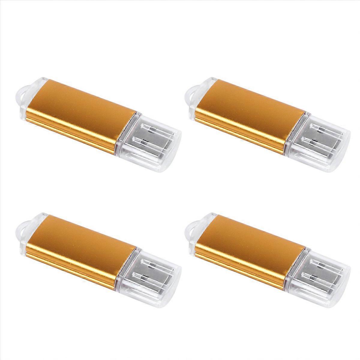 4X USB Memory Stick Flash Pen Drive U Disk for PC TV Color:Golden Capacity:64MB