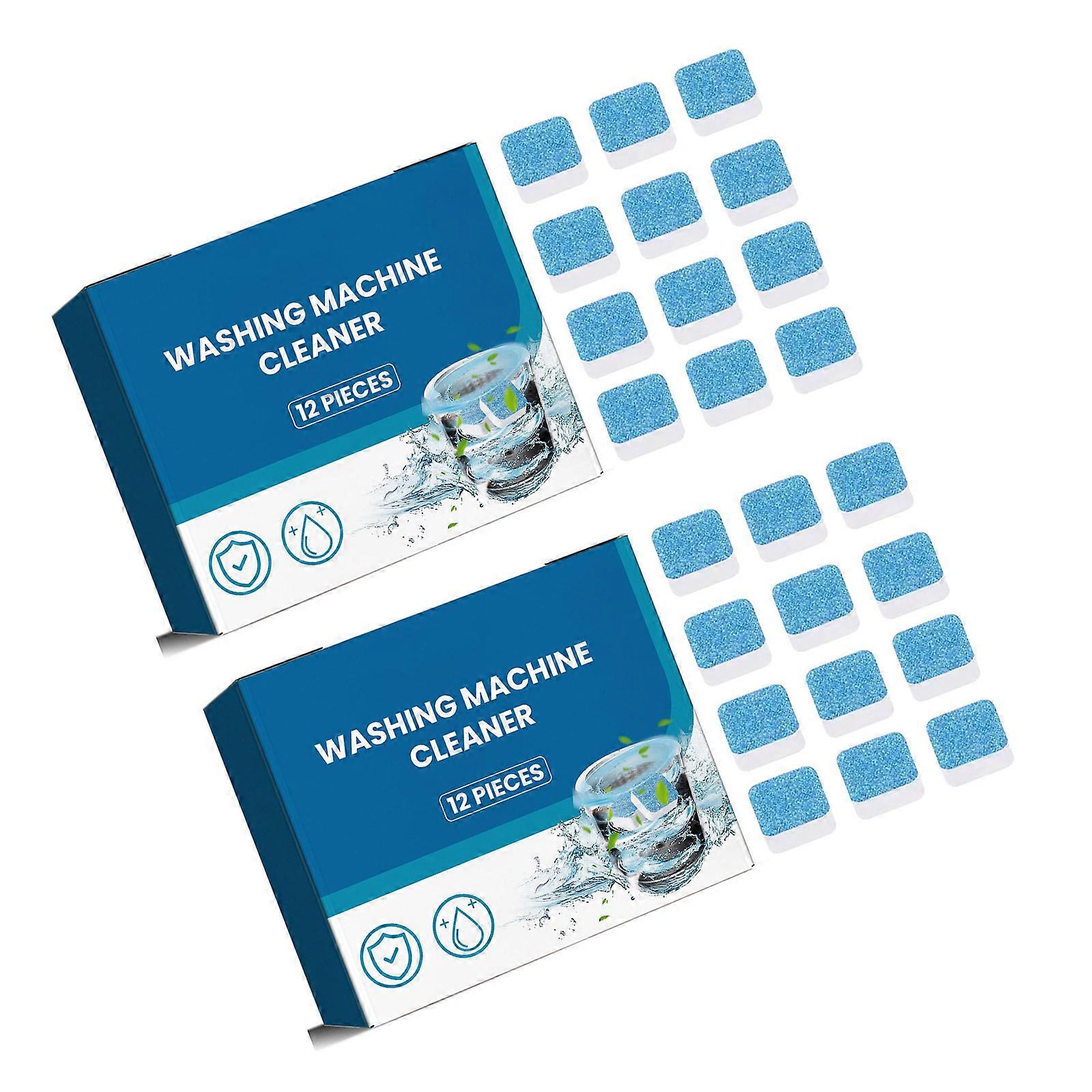 Laundry Machine Cleaner Tablets (12 Count)  Deep Cleansing Cleaner Eliminates Stains for Various Washers Multicolor