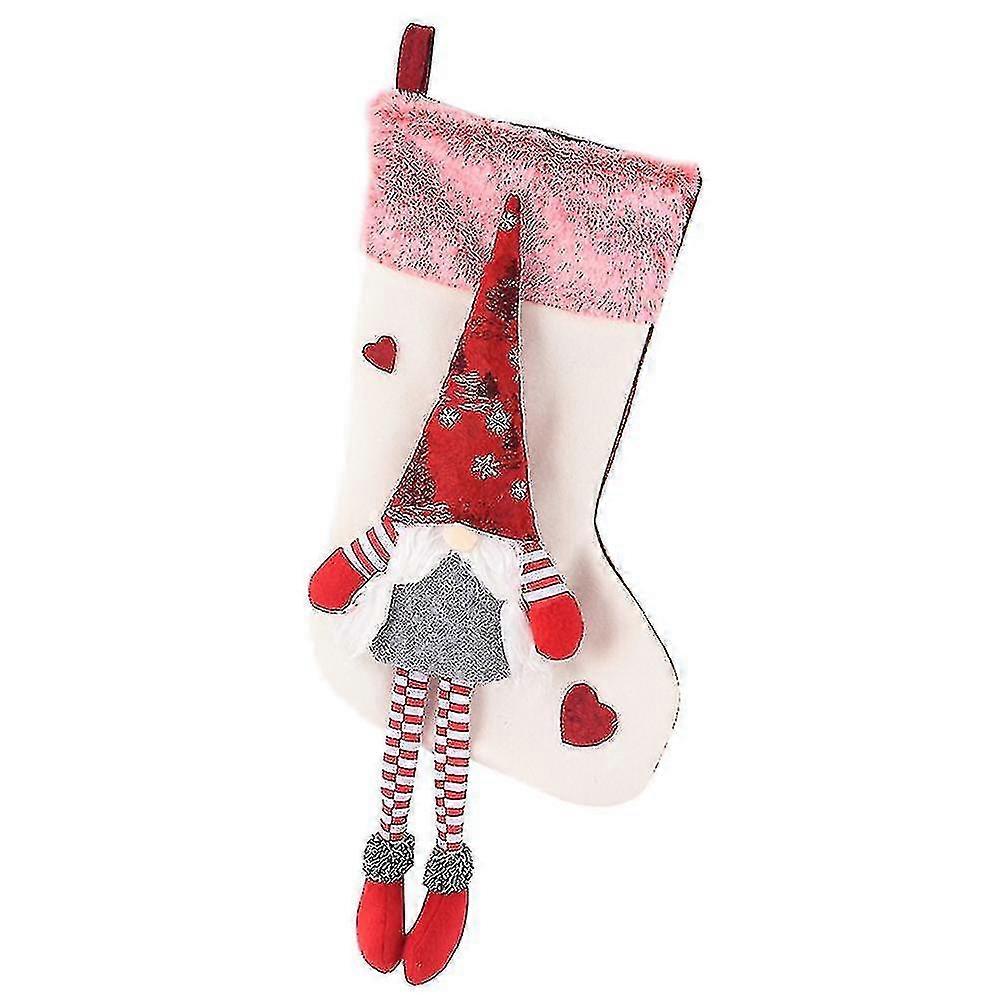 Christmas Element Stocking for Seasonal Celebration in Plain White