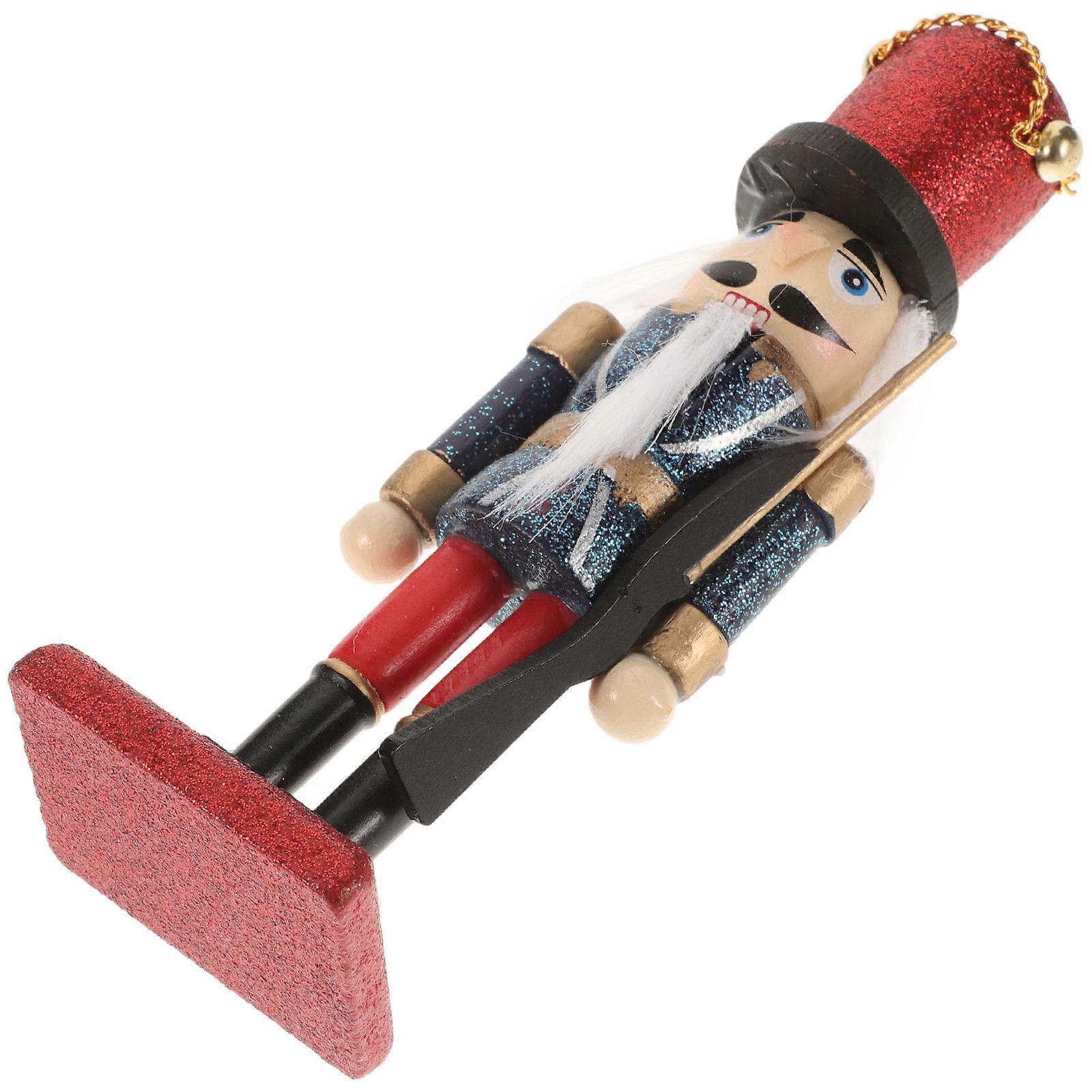 Wood Nutcracker Soldier Puppet for Decor Classic Christmas Desktop Display