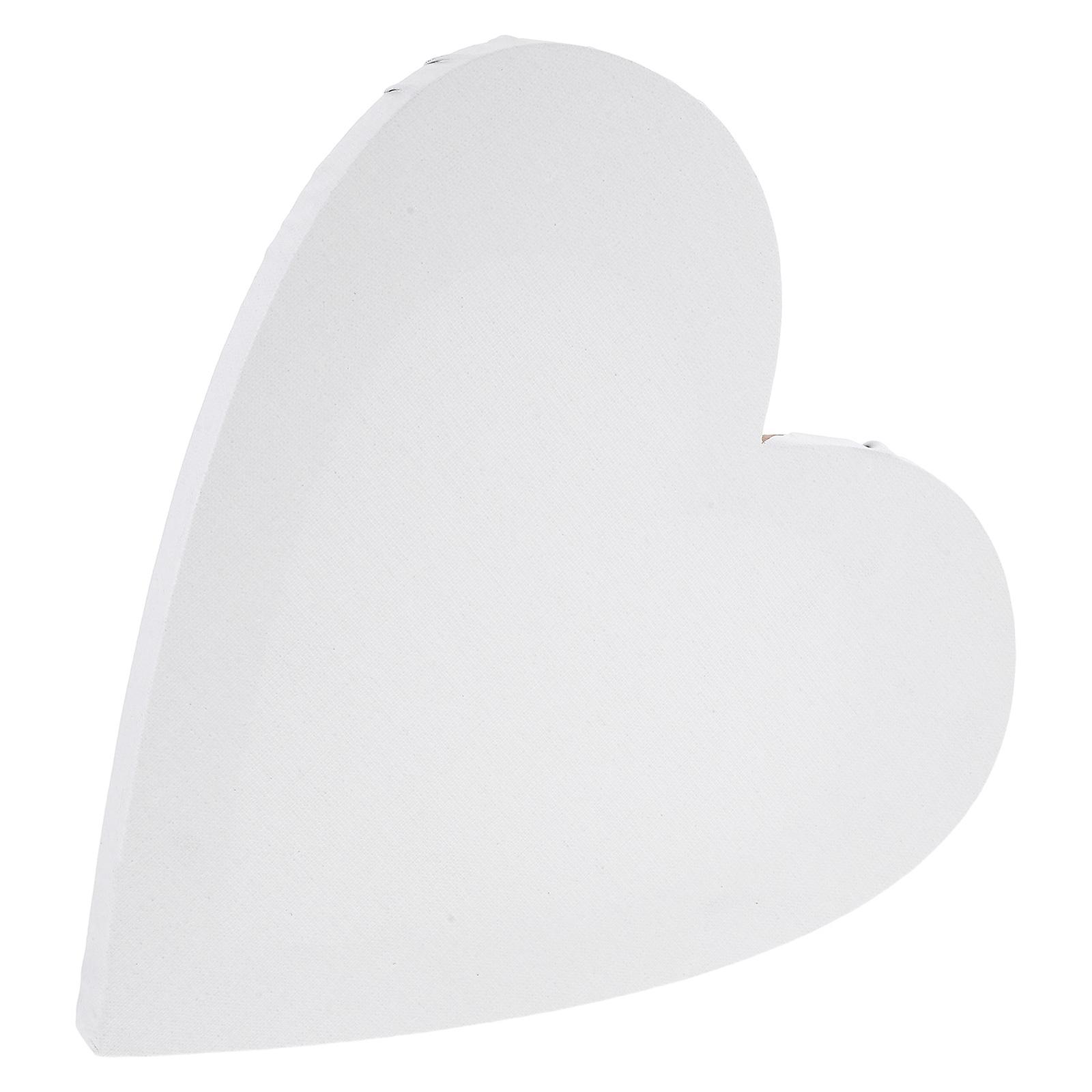 Heart Shaped Canvas Panel Board for Watercolor Painting White Frame