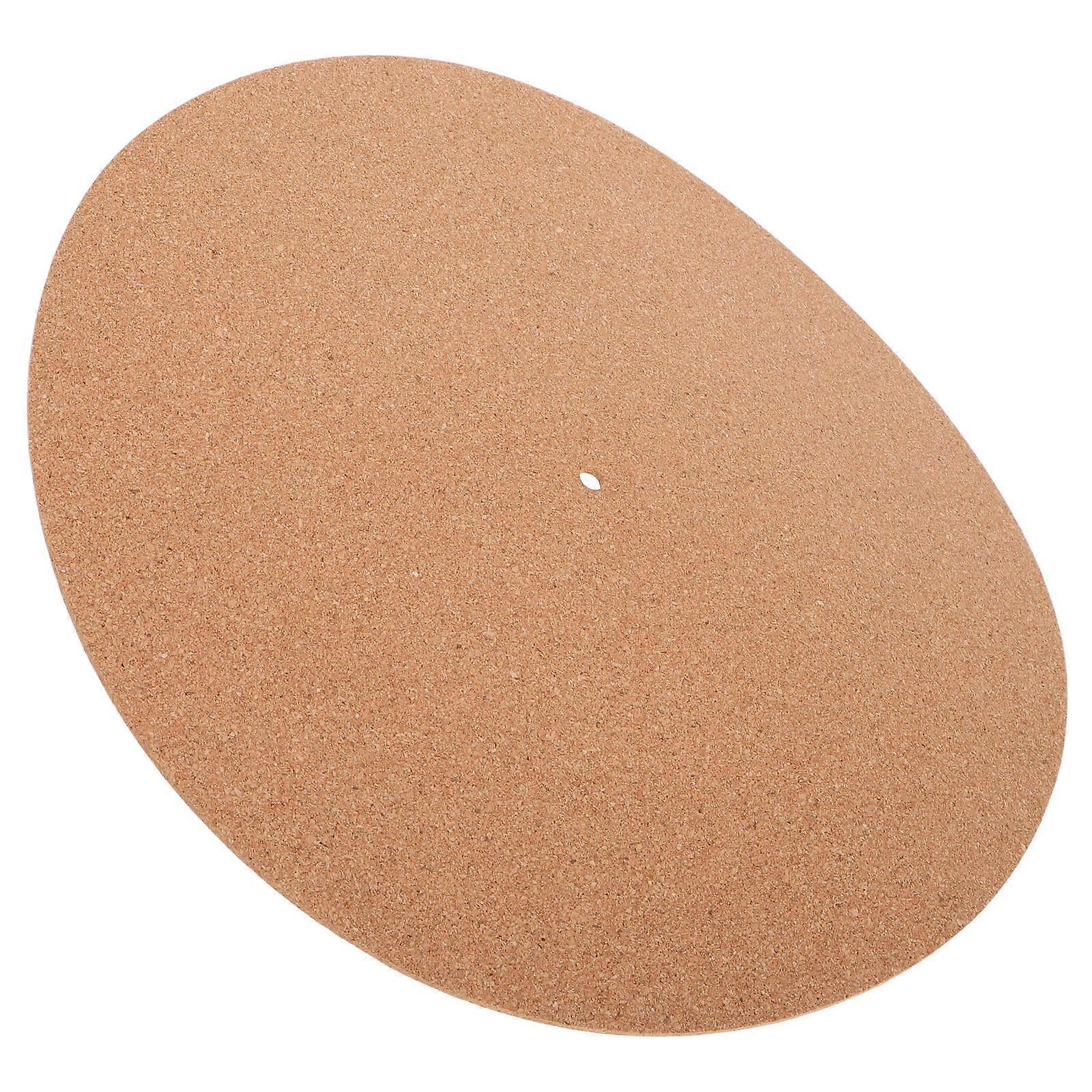 Black Vinyl Record Mat Cork Turntable Mat for Stable Playback