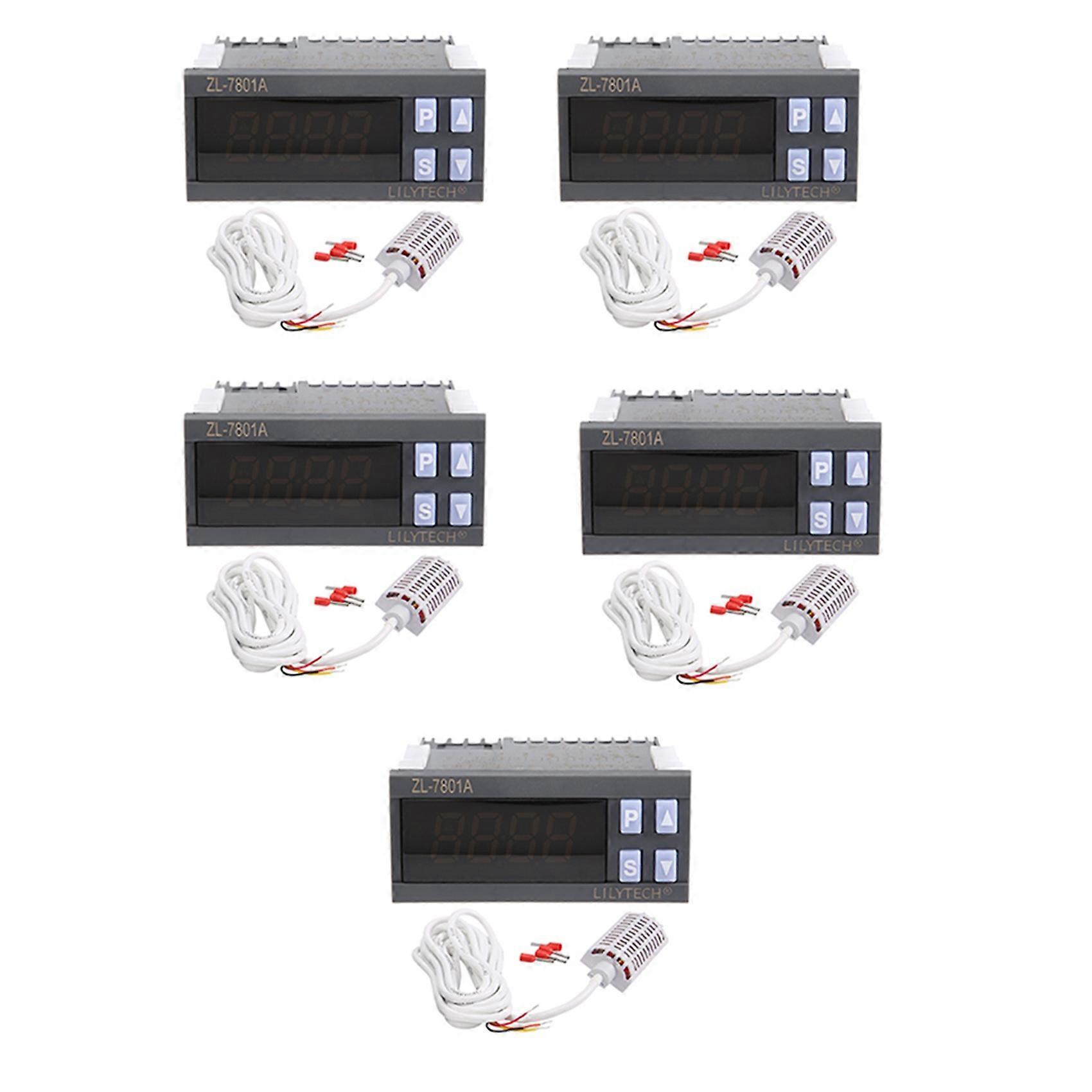 5X LILYTECH ZL-7801A, Universal, General, Temperature and Humidity Controller, Thermostat and Hygrostat