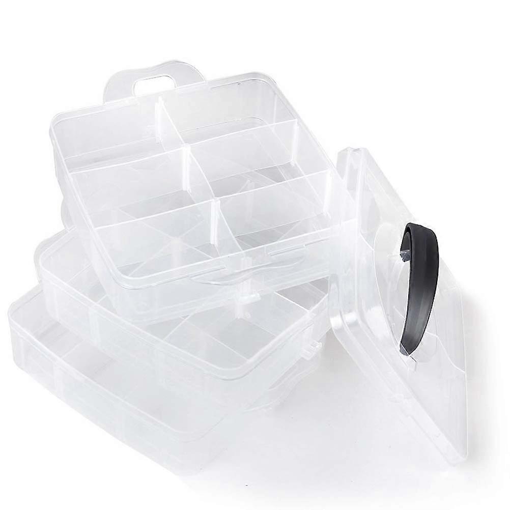 Multi-Grid Square Jewelry Storage Box Container Designed For Home Storage Featuring Adjustable Dividers And Durable Construction 2Pcs