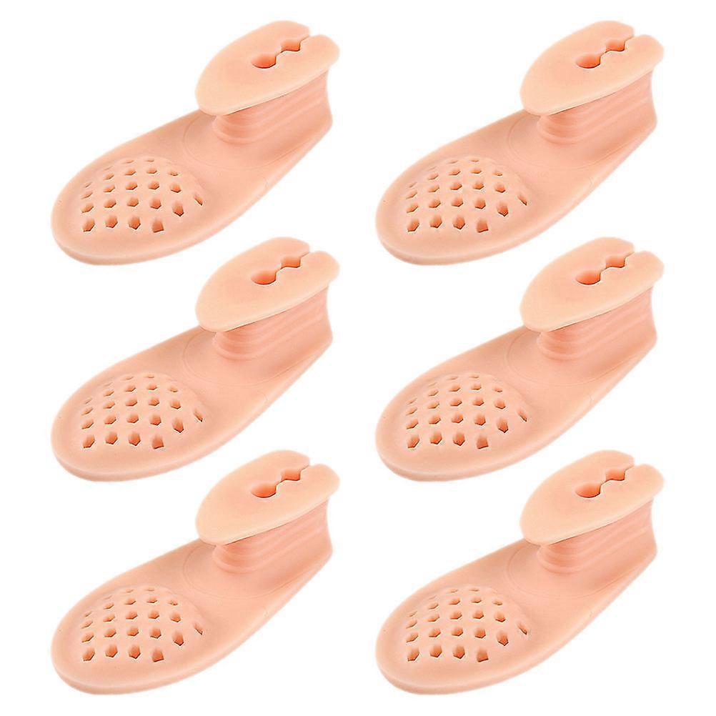 Big Toe Corrector Silicone Toe Separators for Toes 12Pairs Light Brown