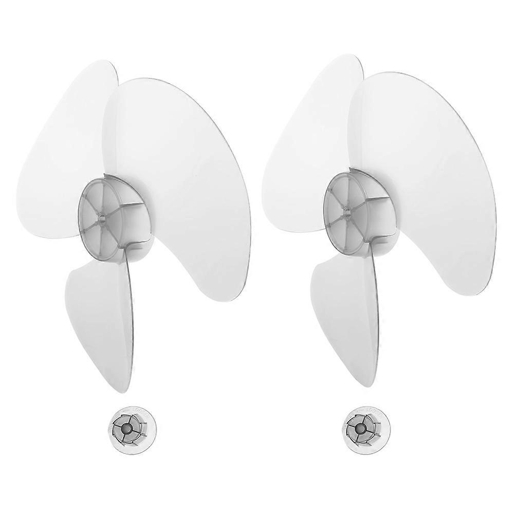 Plastic Fan Replacement for Table Fan Light Grey 2Pcs Easy Installation