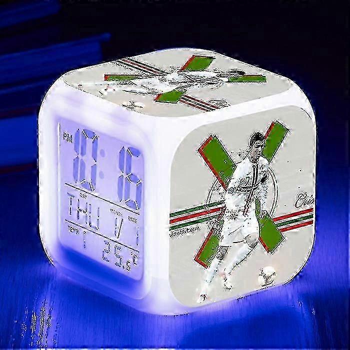 2025 Cristiano Ronaldo Alarm Clock For The World Cup Football League, Small Alarm Clock With Creative Led Display In Various Styles -NMAOV