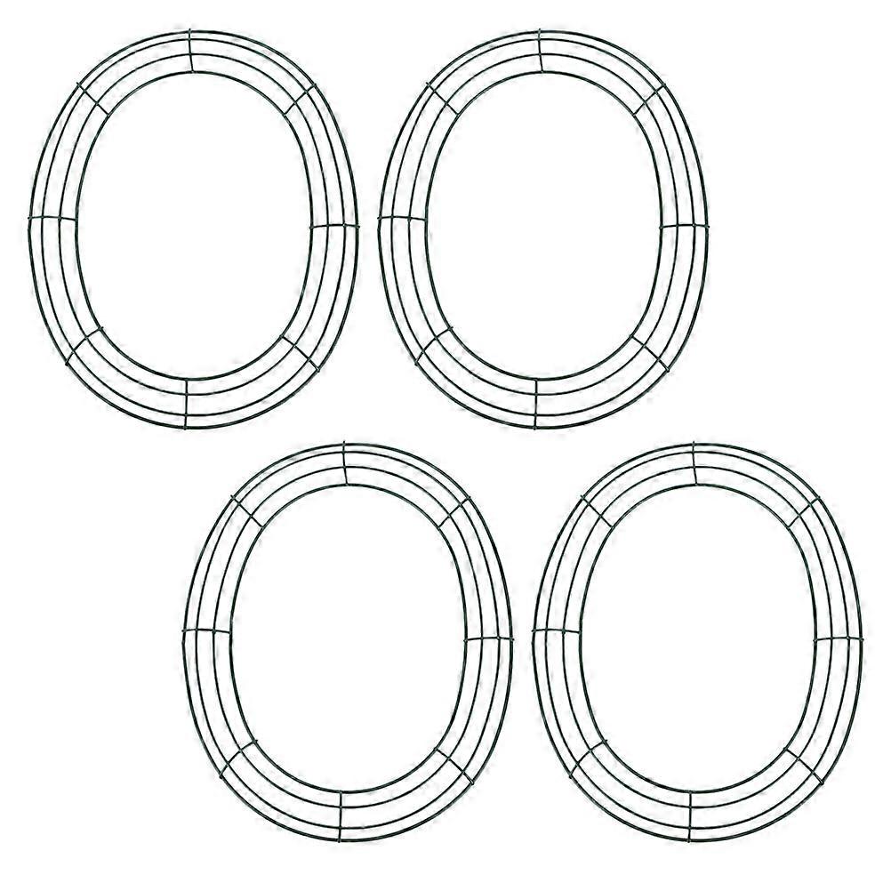 4Pcs Metal Wire Wreath Frames Easter Egg Shape for DIY Craft Holiday