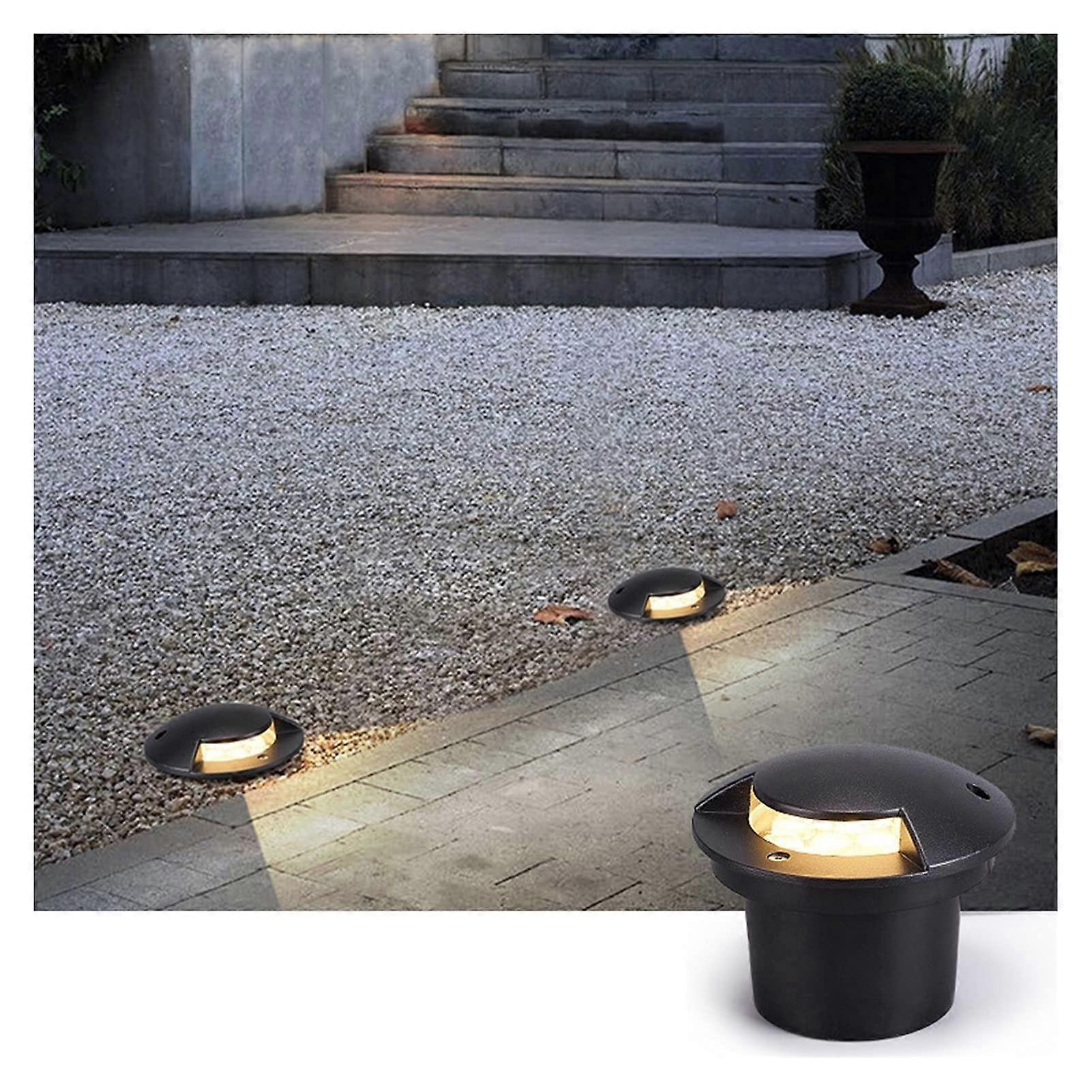 Outdoor LED Landscape Lights IP67 Waterproof Embedded 12V Side Emitting for Garden Paths Yellow