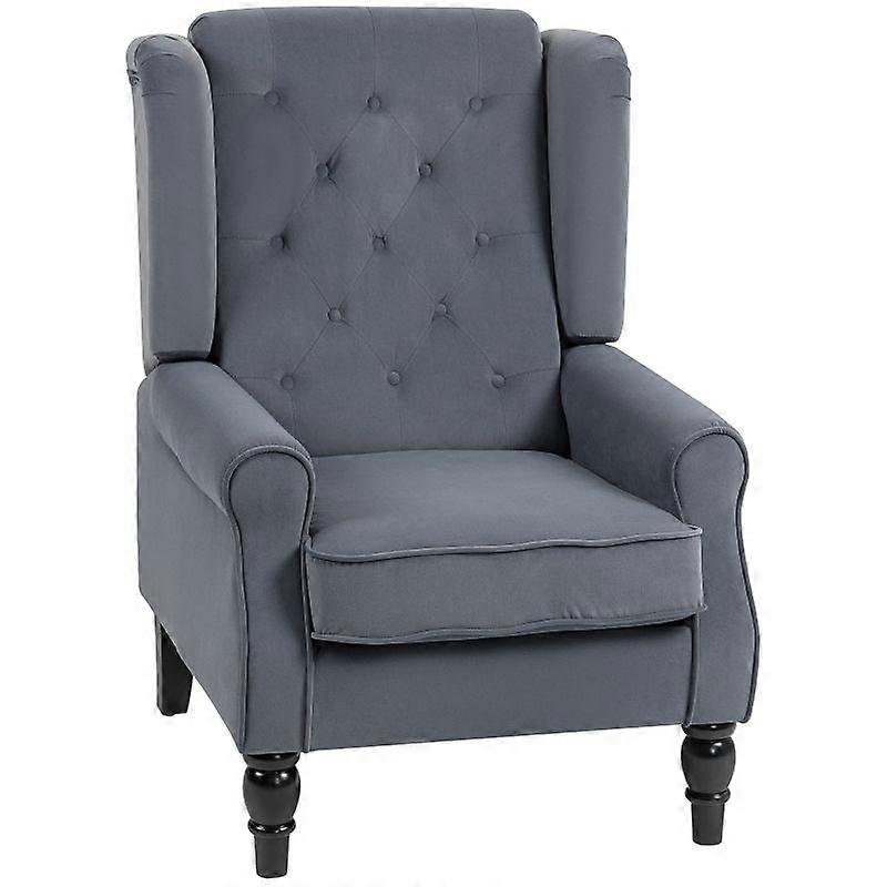 Wingback Accent Chair with Retro Tufted Upholstery