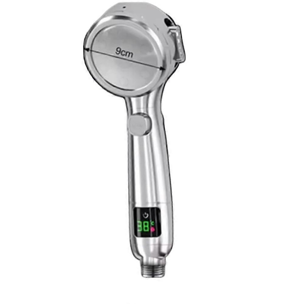 Pressure Handheld Shower Head with LED Temperature Display, Adjustable Spray, Water Saving