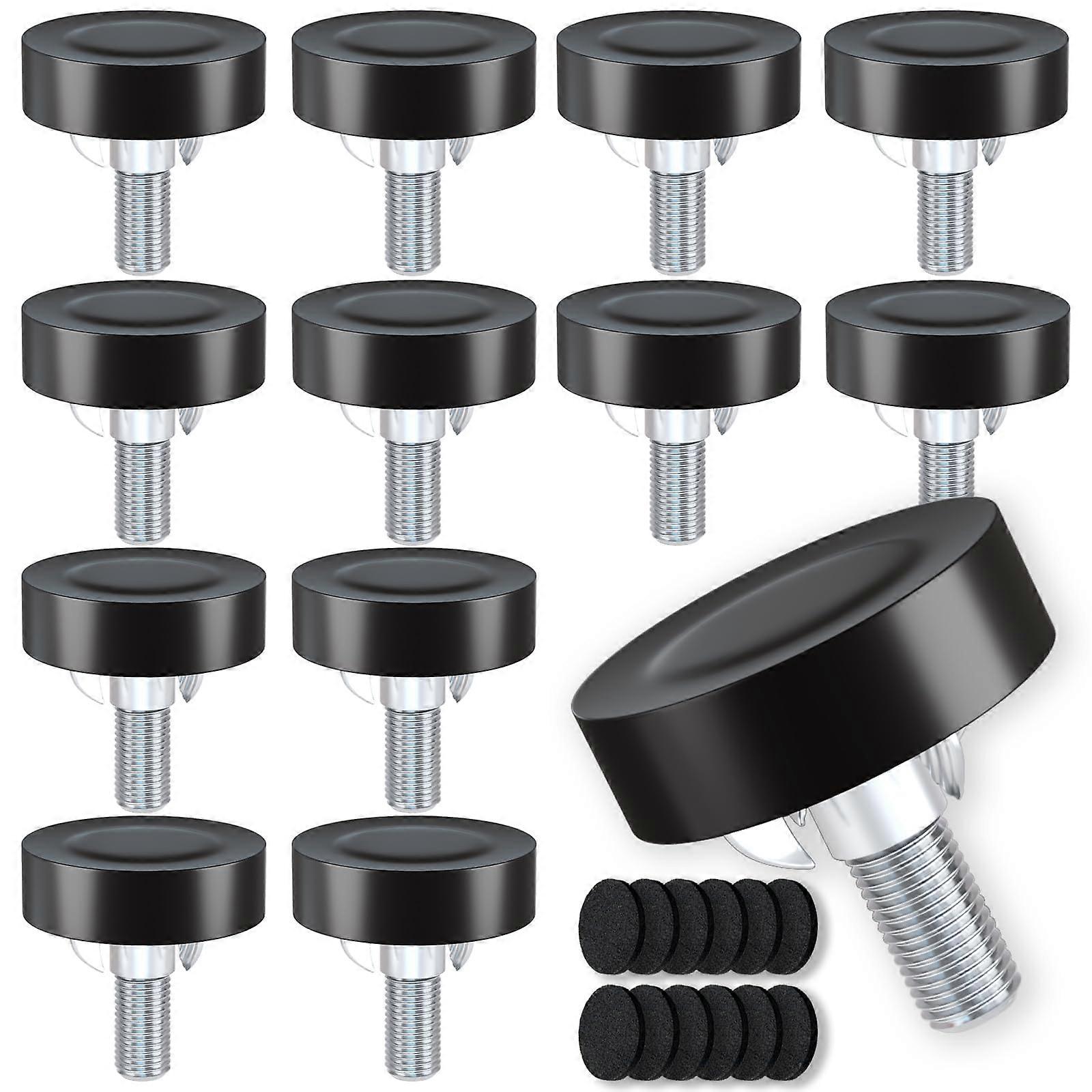 12pcs Heavy Duty Adjustable Furniture Leveling Feet with TNut 1/420 Thread for Tables and Chairs