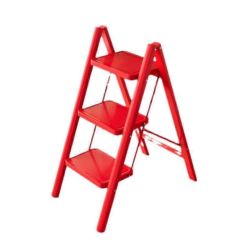 Folding Step Ladder with AntiSlip Steps, Thickened Aluminum Safety Ladder for Home Use