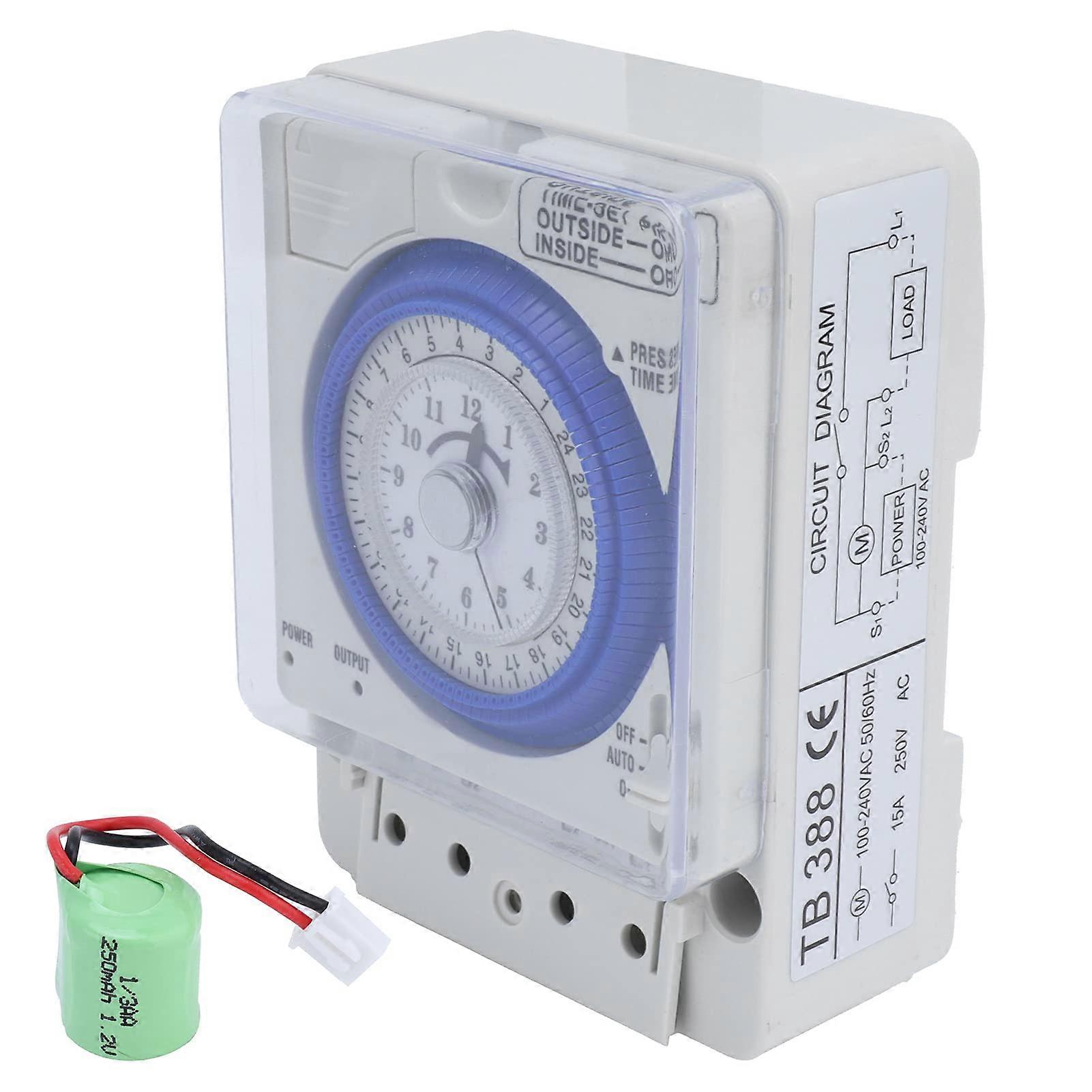 Mechanical Timer Switch 24 Hour Automatic Energy Saving for Water Heater Breeding 100240VAC