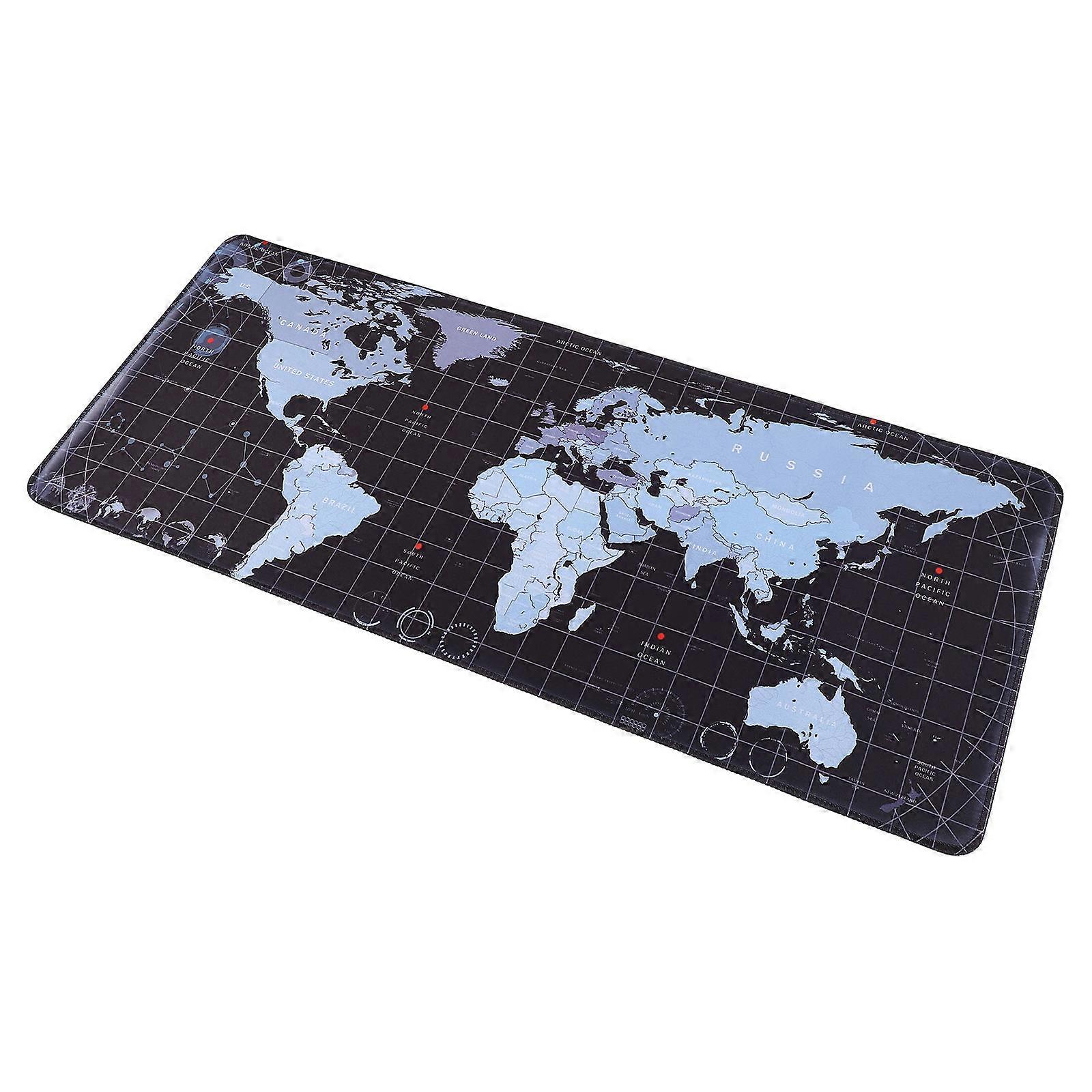 Gaming World Map Mouse Pad for Desktop with 2Pcs Large Waterproof Mouse Mat