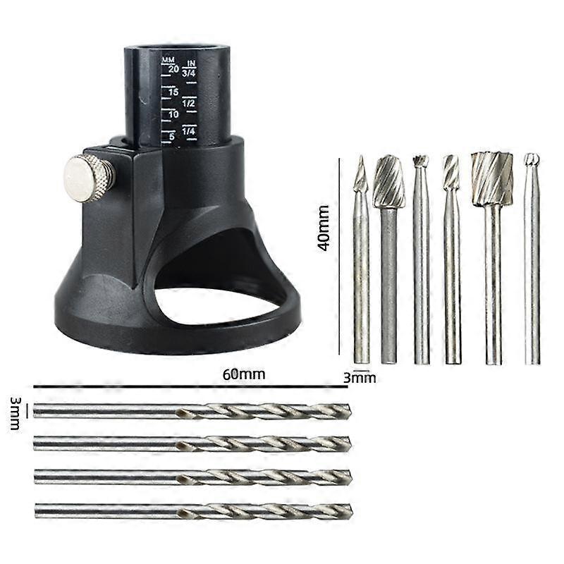 Guide Attachment Twist Drill Bit Rotary Router Milling Cutter Wood Carving Tool Kit Dedicated Locator Woodwork Tool