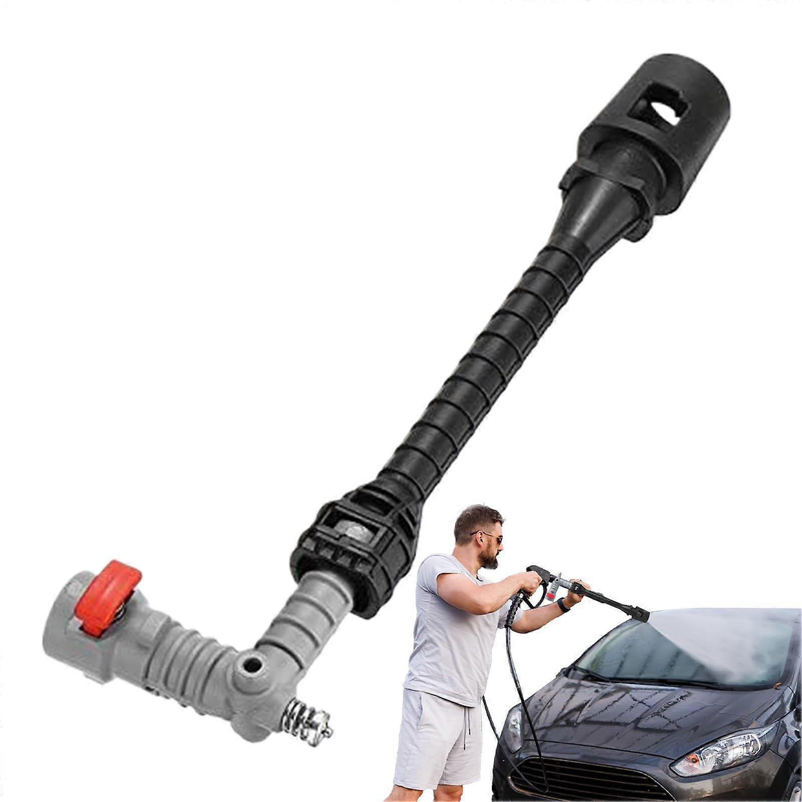 Pressure Hose Nozzle for Car Wash, Heavy Duty Adjustable Spray with Foam Layer Technology