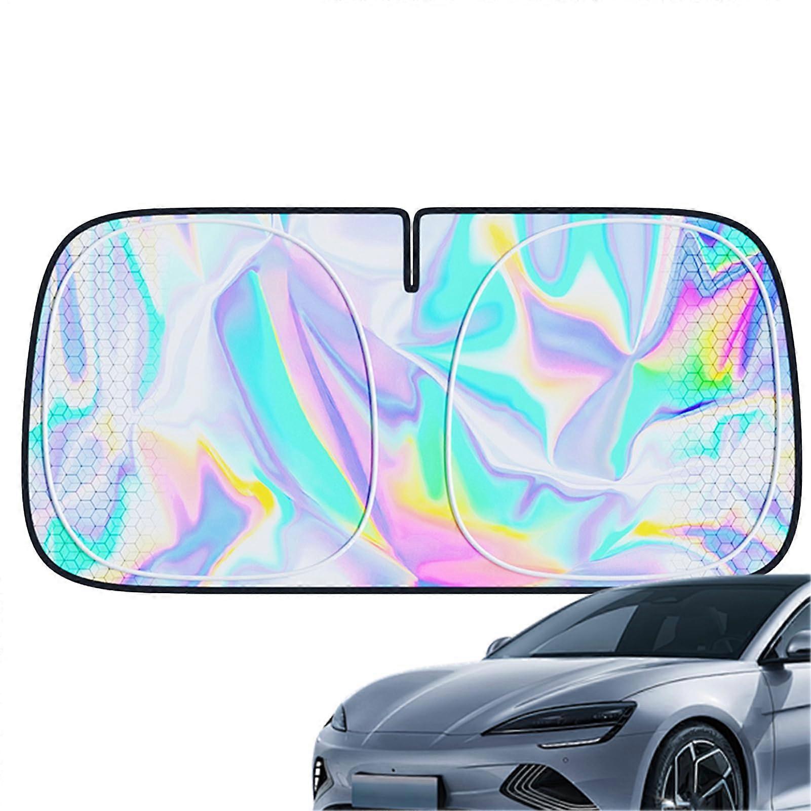 Car Sun Shade Windshield Cover UV Protection Foldable Reflective for Summer Driving