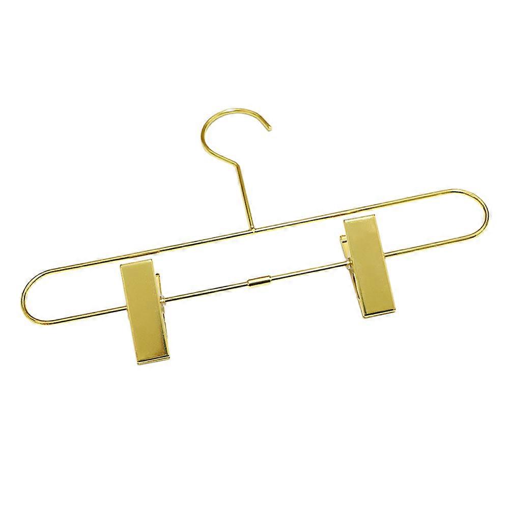 Drying Rack Retractable Pants Hanger for Home Use Metal Multi-Function Clip Golden