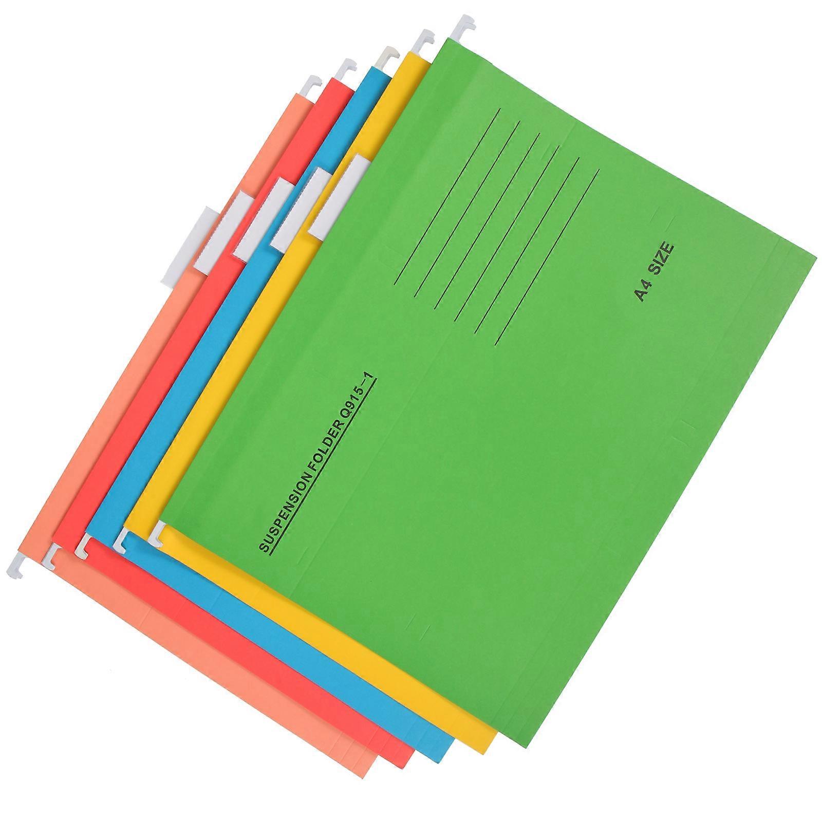 Receipt File Folder for Office Use 5Pcs Colorful Hanging File Organizer