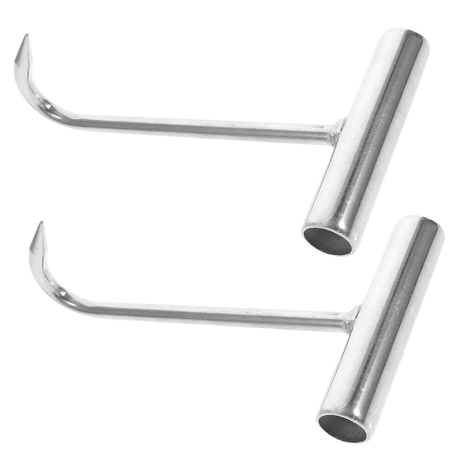 Kitchen Meat Hook Zinc Coat T Hook for Hanging 2Pcs Use