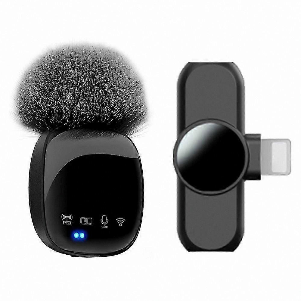 Wireless Clip-On Lavalier Microphone with Bluetooth Compatibility for Recording (1 Transmitter + 1 Receiver)