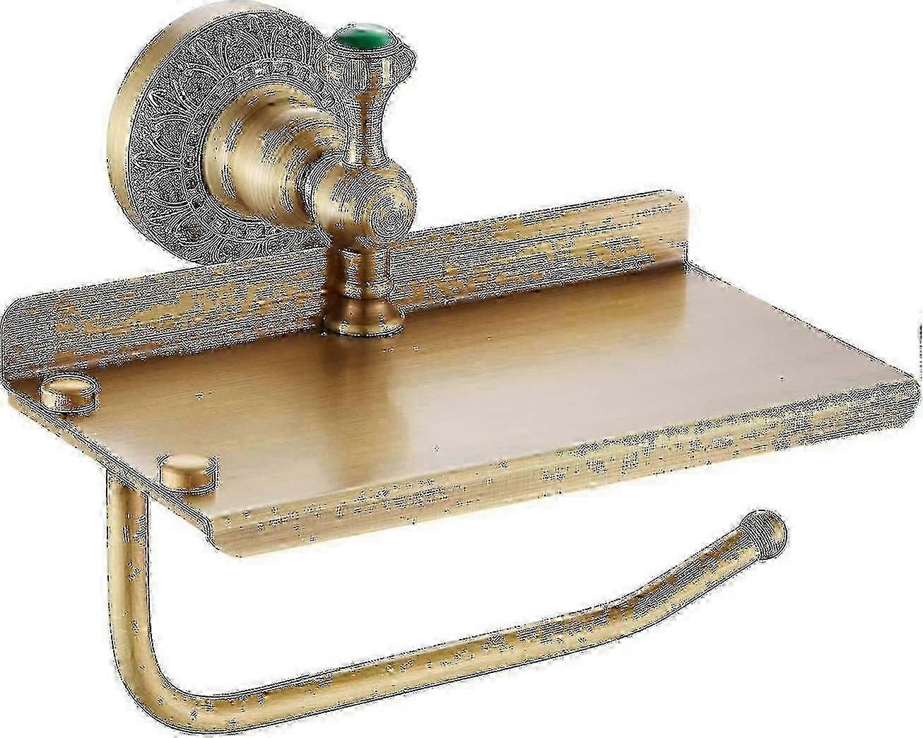 2025 toilet roll holder with phone storage solid brass wall mounted