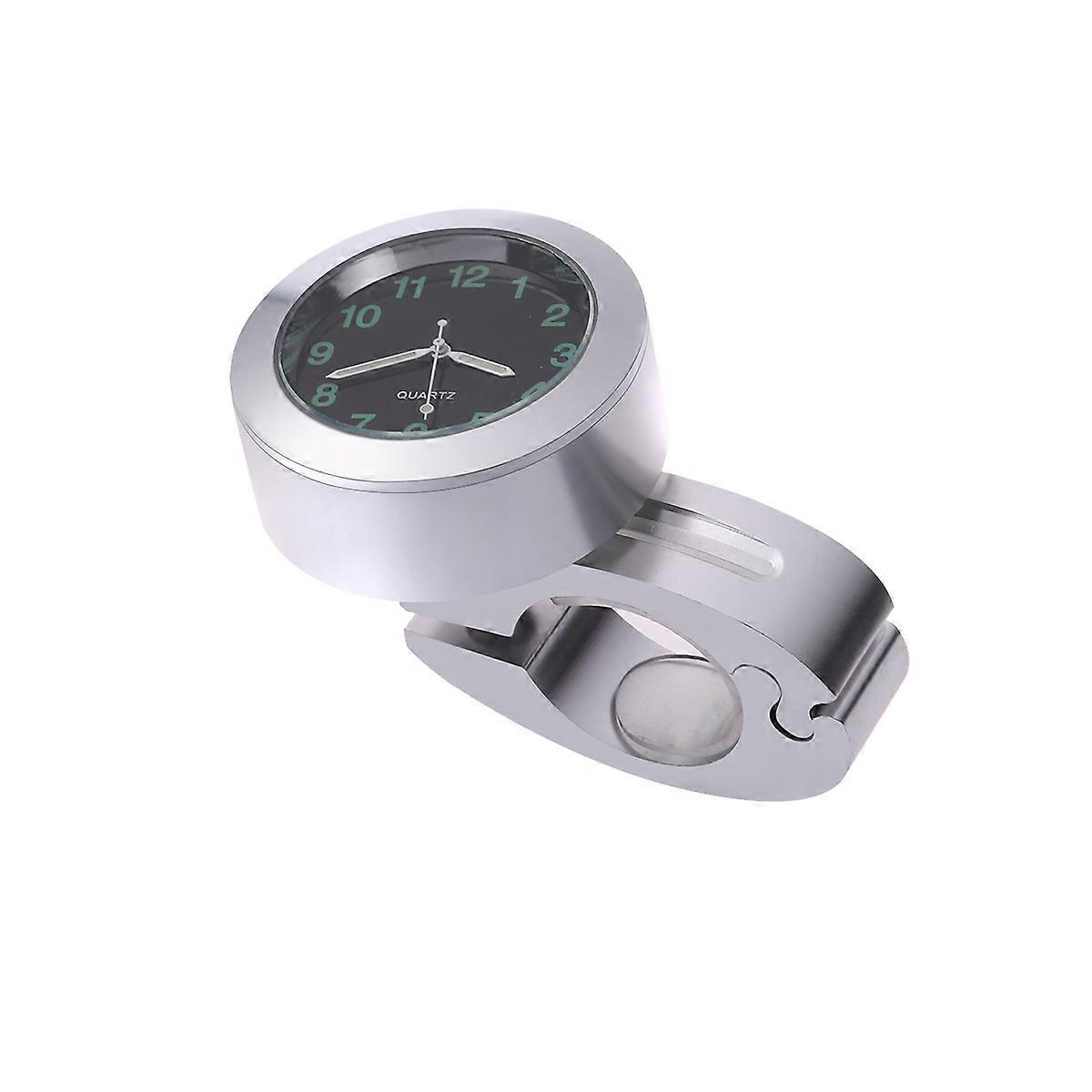 Mini Waterproof Clock for Timekeeping 2Pcs Motorcycle Handlebar Mount Digital Clock