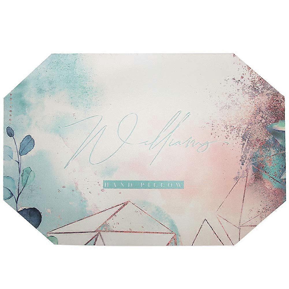 Nail Art Hand Rest with Waterproof PU Surface, Washable Manicure Arm Rest Pad, Octagon Graffiti Pattern