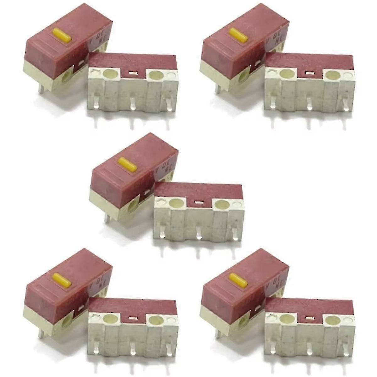 10Pcs for HUANO Mouse Micro-Switch 3Pins 20M Clicks Mice Micro-Mute Button Microswitch Set Yellow