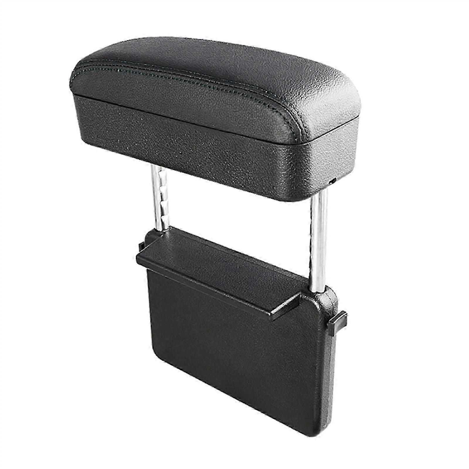 Car Armrests Box Adjustable Armrest Full Black 1pc