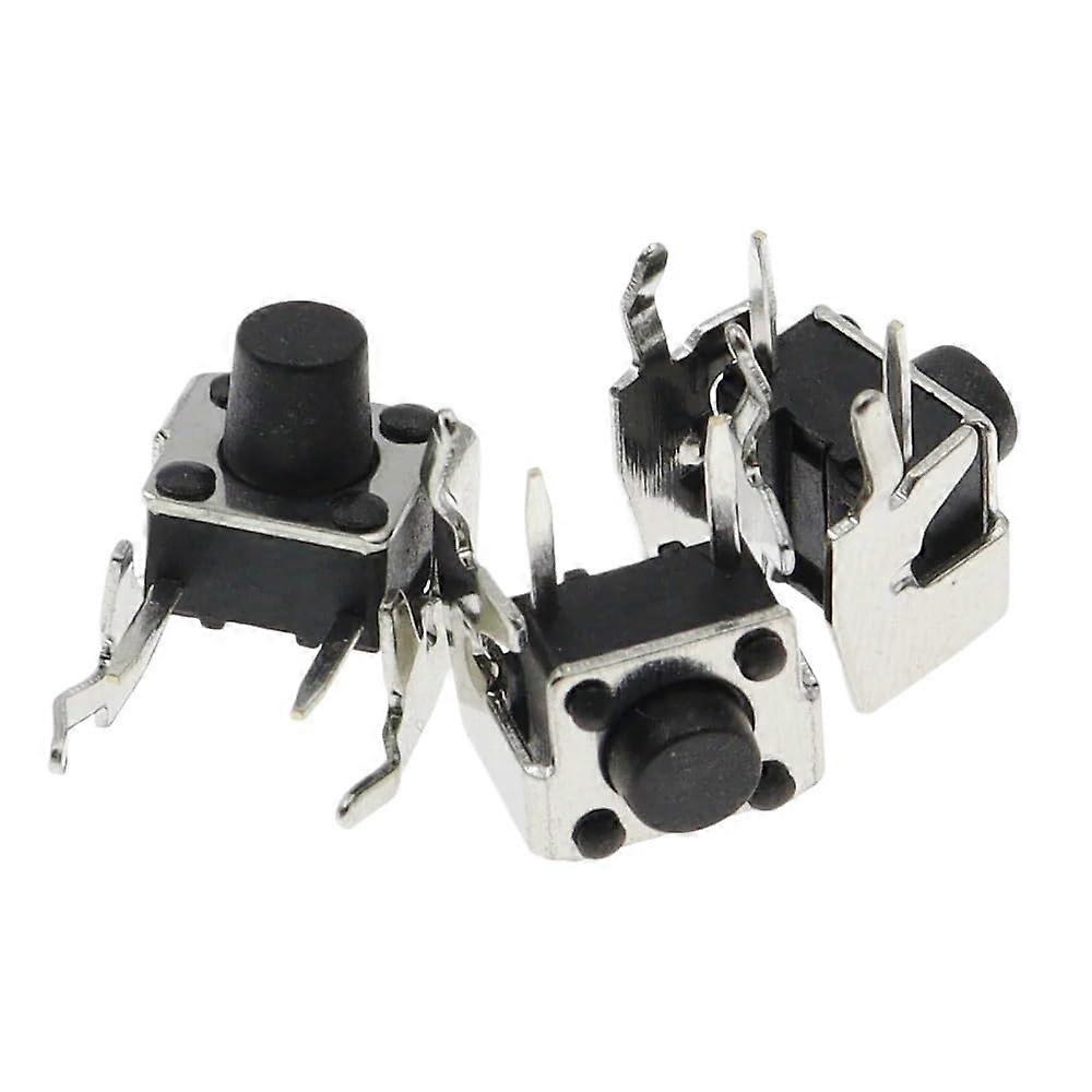 50pcs Momentary Tactile Push Button Switch 6x6x9mm Right Angle with Horizontal Holder