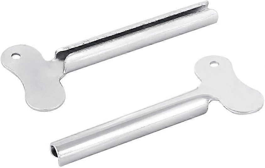 2Pcs Metal Tube Squeezer Keys Toothpaste Roller Tool Reduce Waste Durable Dual Key Set