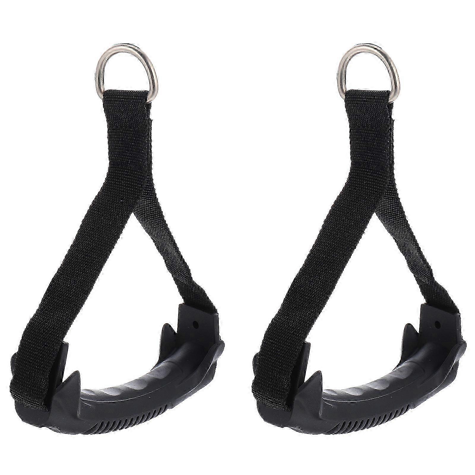 Resistance Band Handle for Strength Training 1Pair Black Exercise Accessory