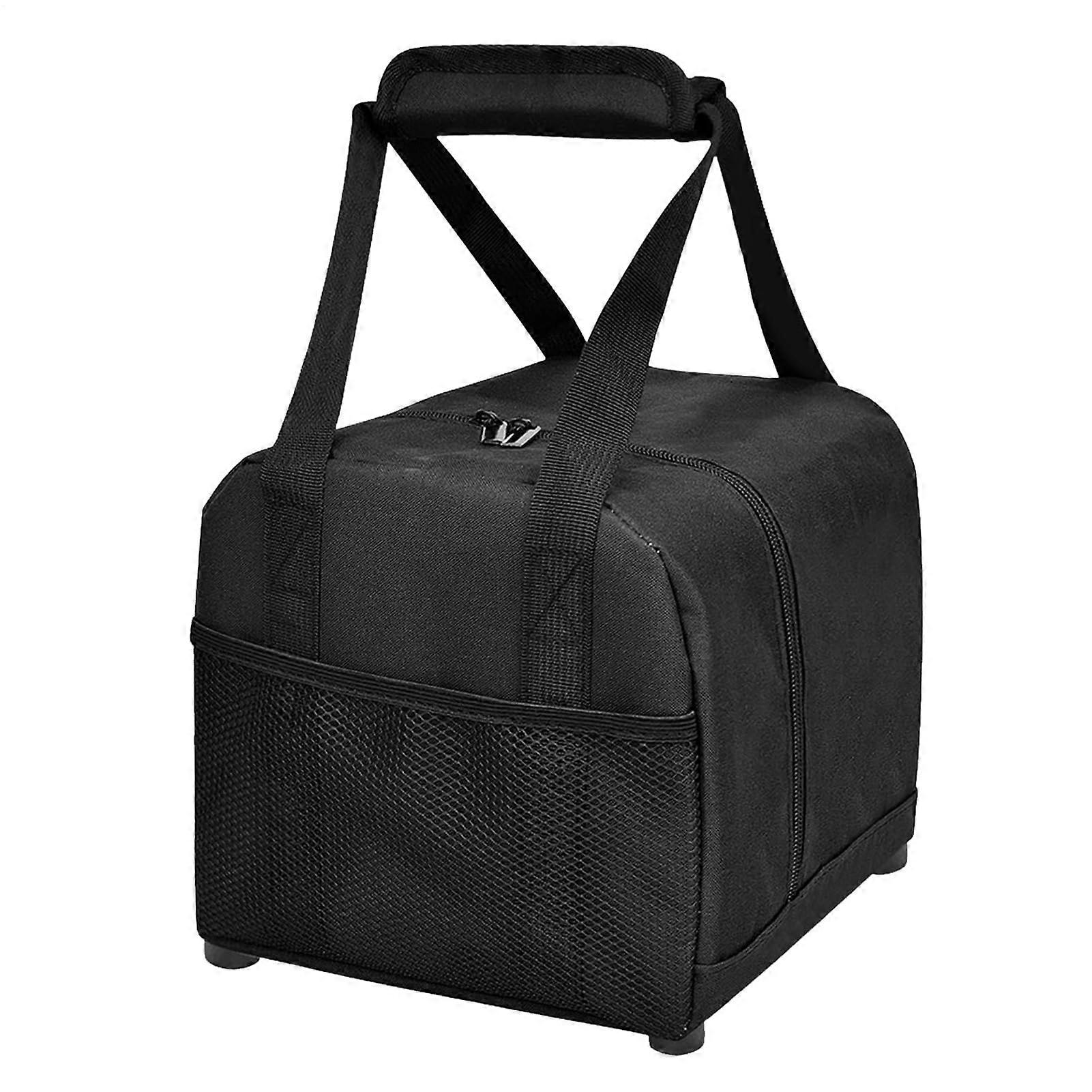 Bowling Ball Bag with Padded Shoulder Strap, Waterproof Oxford Fabric and Mesh Side Pockets