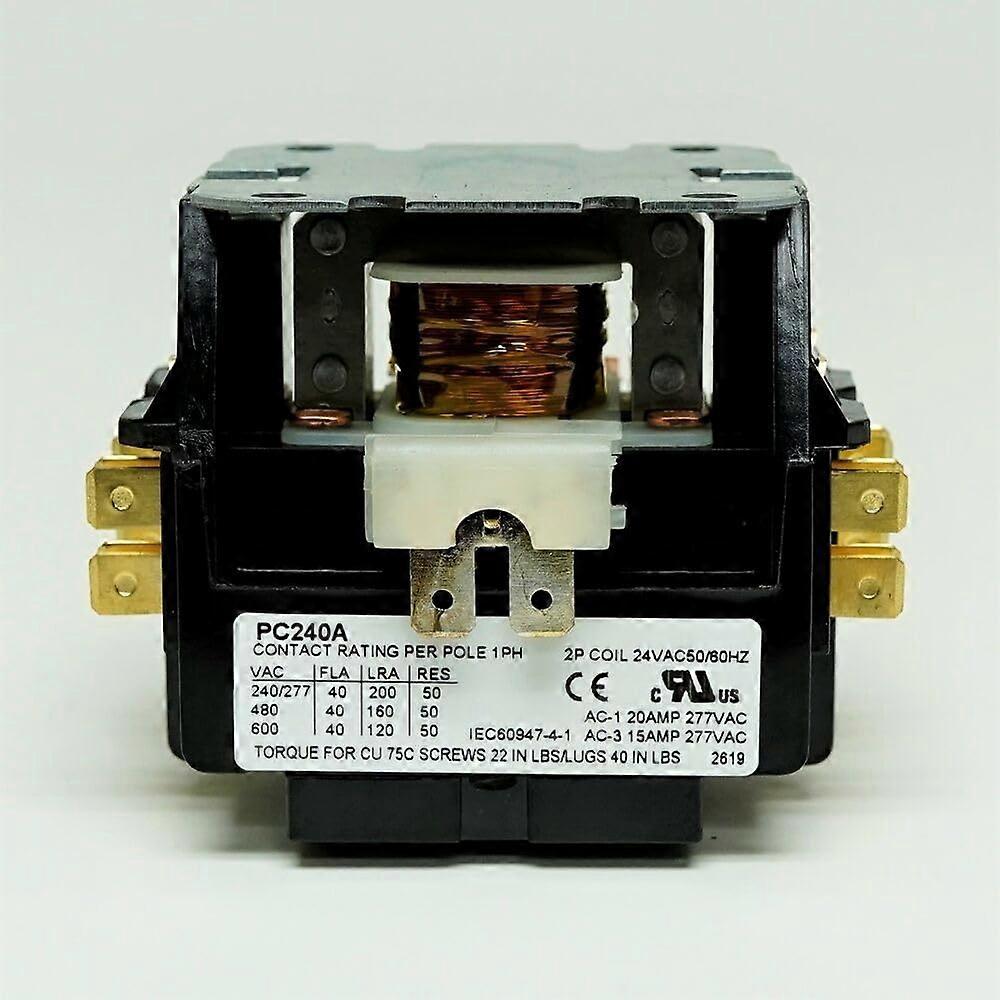 Air Conditioner Contactor 40 Amp 2 Pole 24V Coil PC240A Durable HVAC Switching