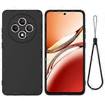 Funda de silicona líquida antiarañazos para Oppo Reno12 FS 5G/Reno12 F 5G/4G/F27 5G con asa