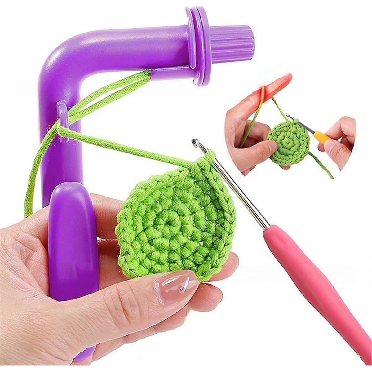 Crochet Hook Handle, Hand-Knitting Sewing Accessory, Sewing Needle Tool, Crochet Hook Assistant for