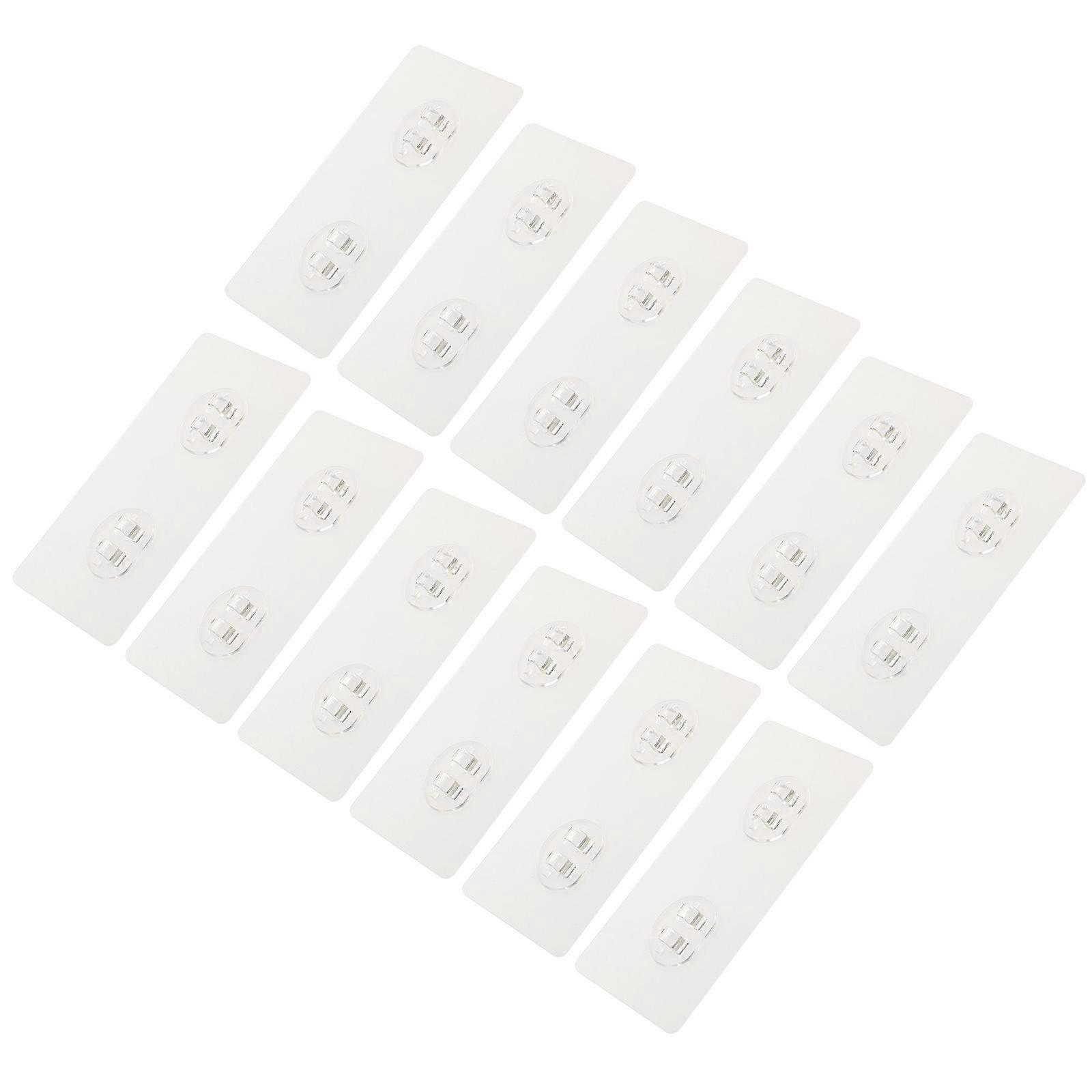 Shower Adhesive Bath Storage Rack for Hanging 12Pcs Transparent Hooks