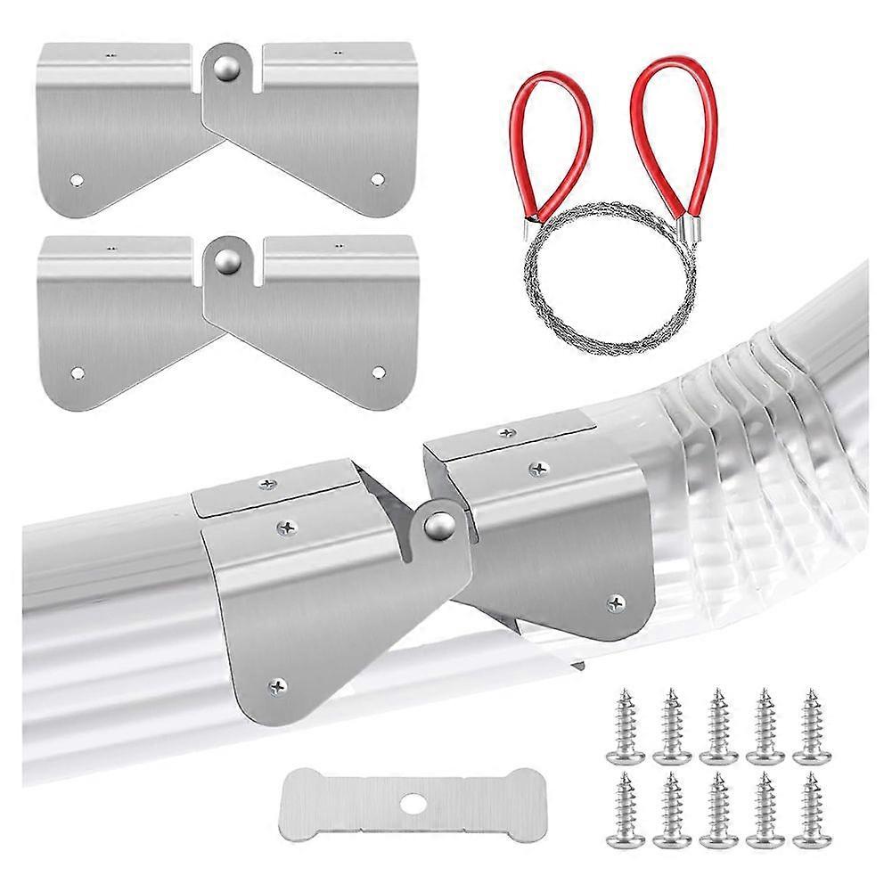 Gutter Downspout Hinges,1 Pair/2 Pcs Gutter Extension Hinge,Down Spout Drain Extension Hinge,for Square Rectangle Gutter