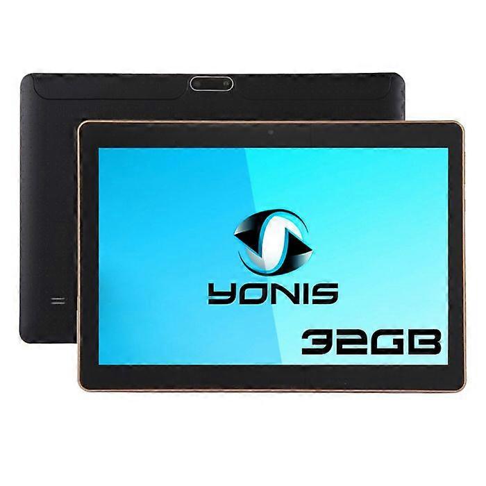 Tablet Android 7.0 Dual Sim 4G Tela IPS 10 Polegadas Quadcore Bluetooth GPS Preto + 32GB SD YONIS